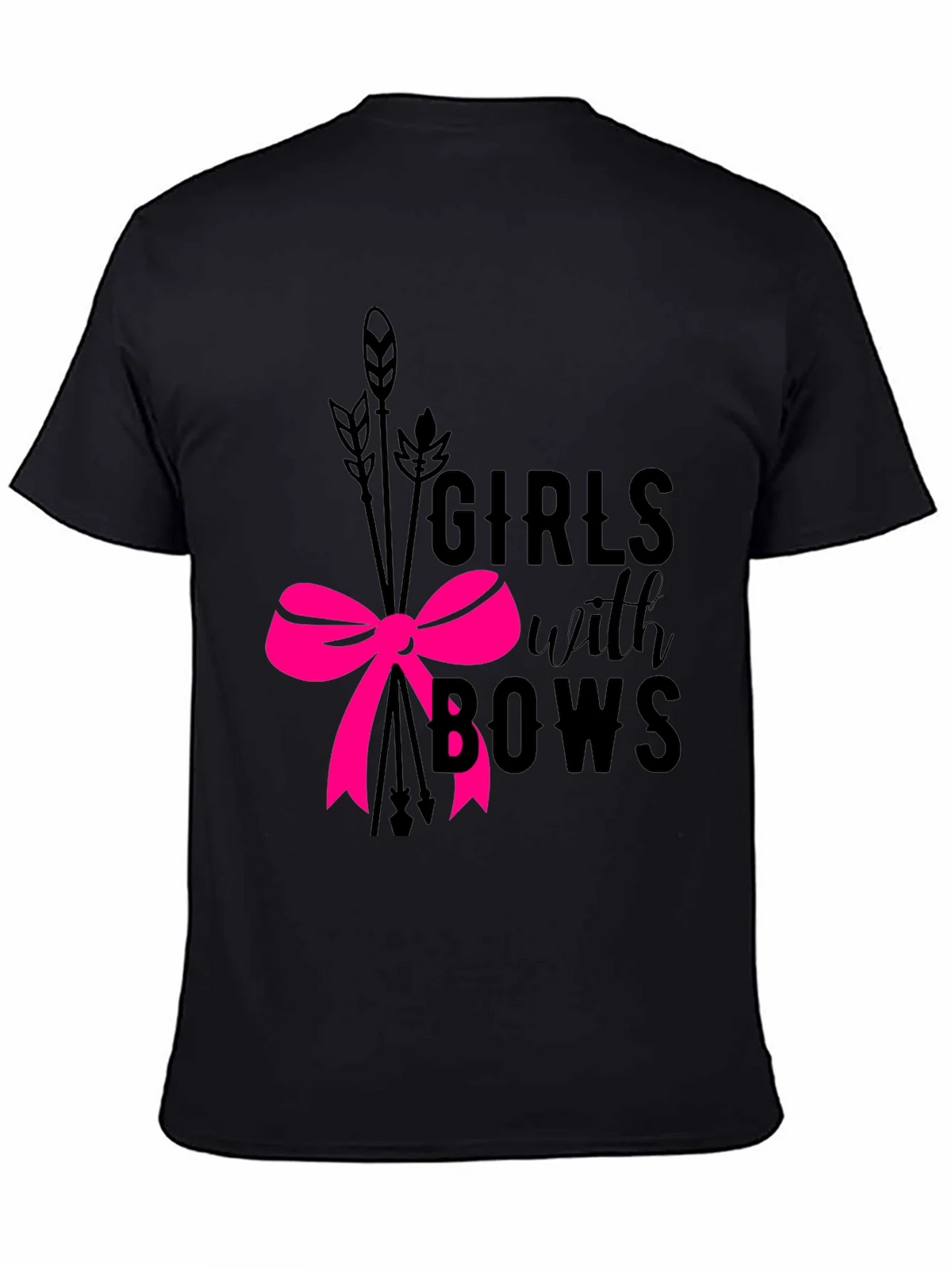 Girls with Bows Graphic Tee - Black product image 4