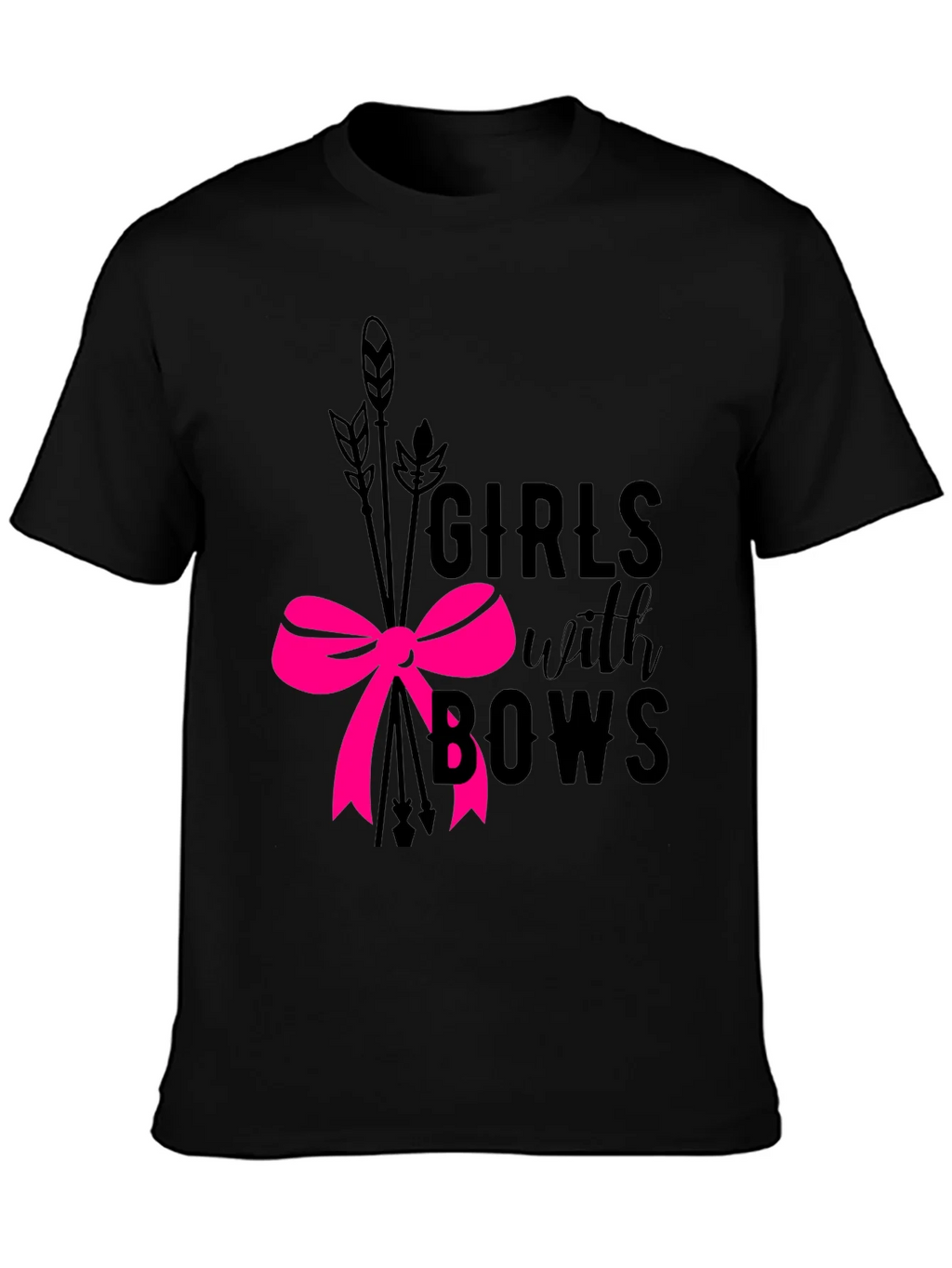 Girls with Bows Graphic Tee - Black product image 3