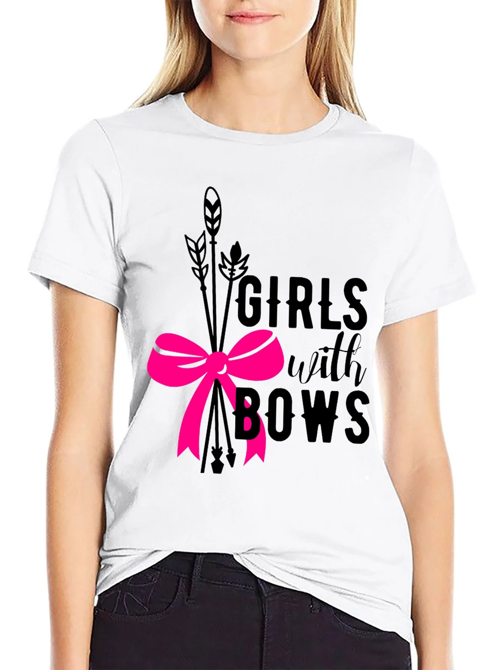 Girls with Bows Graphic Tee - Black product image 7