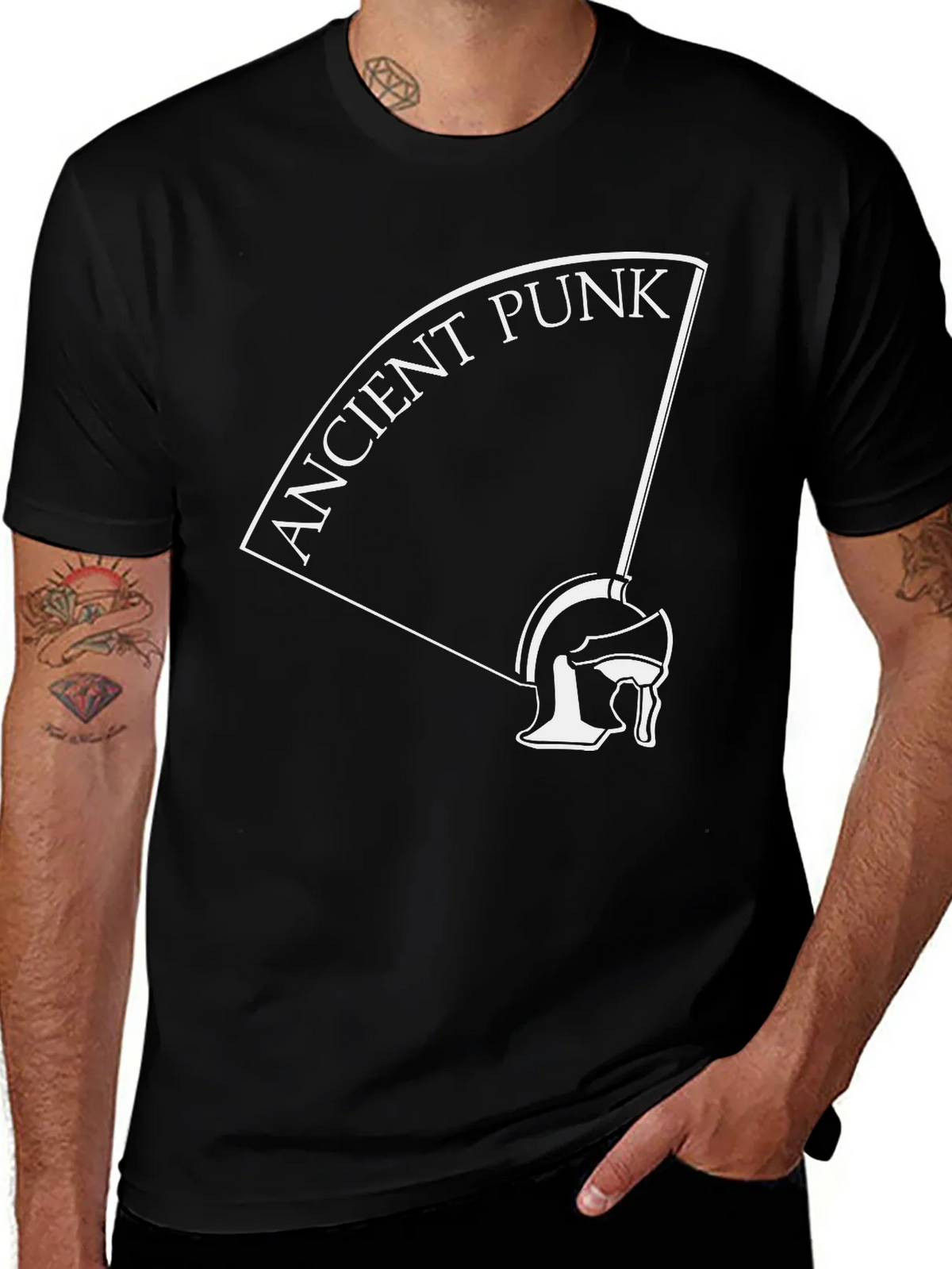 Ancient Punk Graphic T-Shirt - Black Cotton Tee product image 1