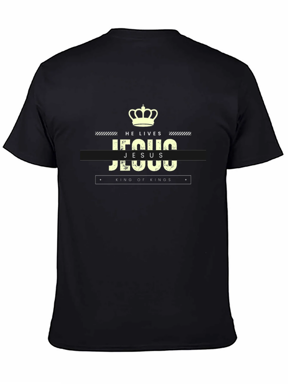 He Lives Jesus King of Kings Black T-Shirt product image 4