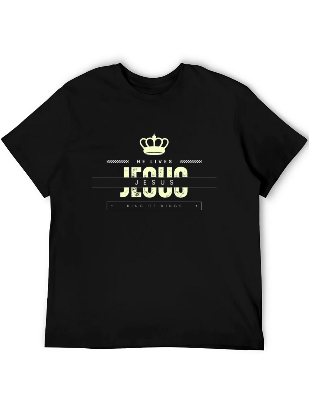He Lives Jesus King of Kings Black T-Shirt product image 5
