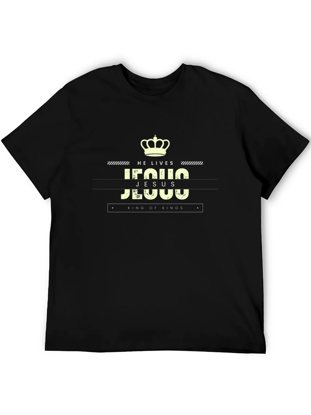 He Lives Jesus King of Kings Black T-Shirt product image 5