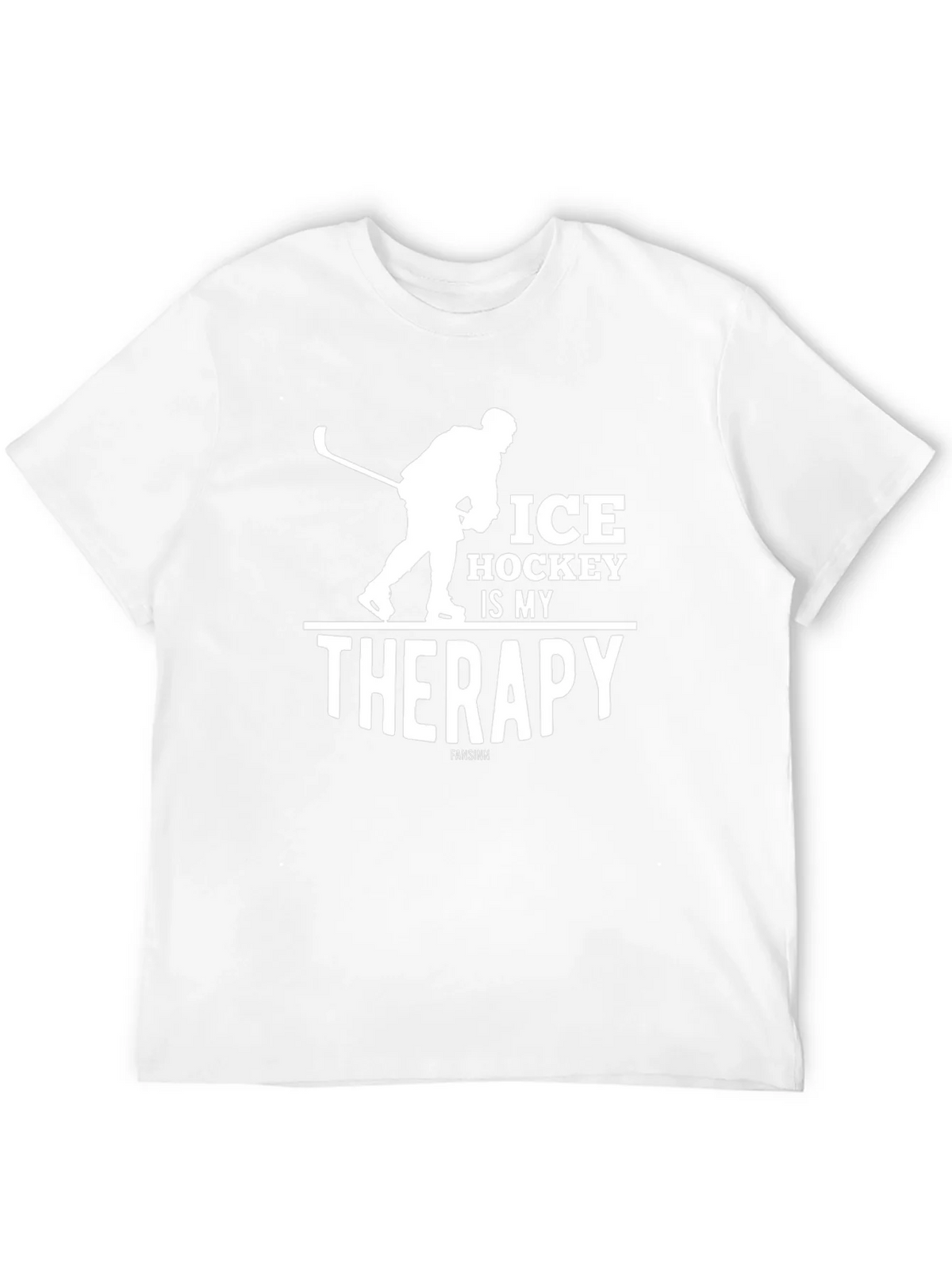 Ice Hockey Is My Therapy Black T-Shirt product image 9