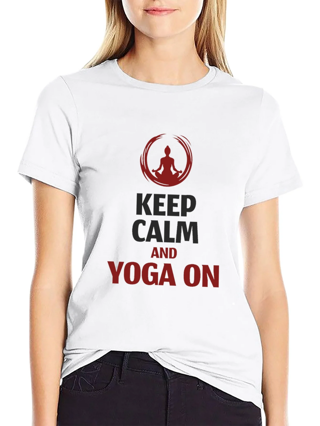 Keep Calm Yoga T-Shirt - Mens Black Tee product image 8