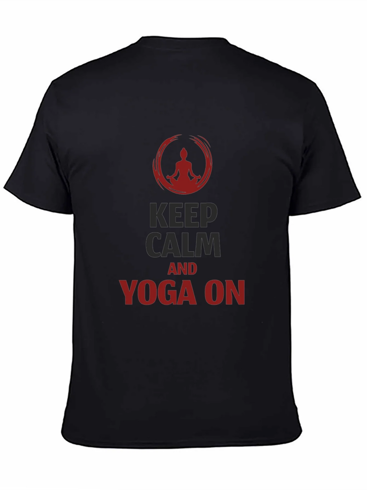 Keep Calm Yoga T-Shirt - Mens Black Tee product image 4