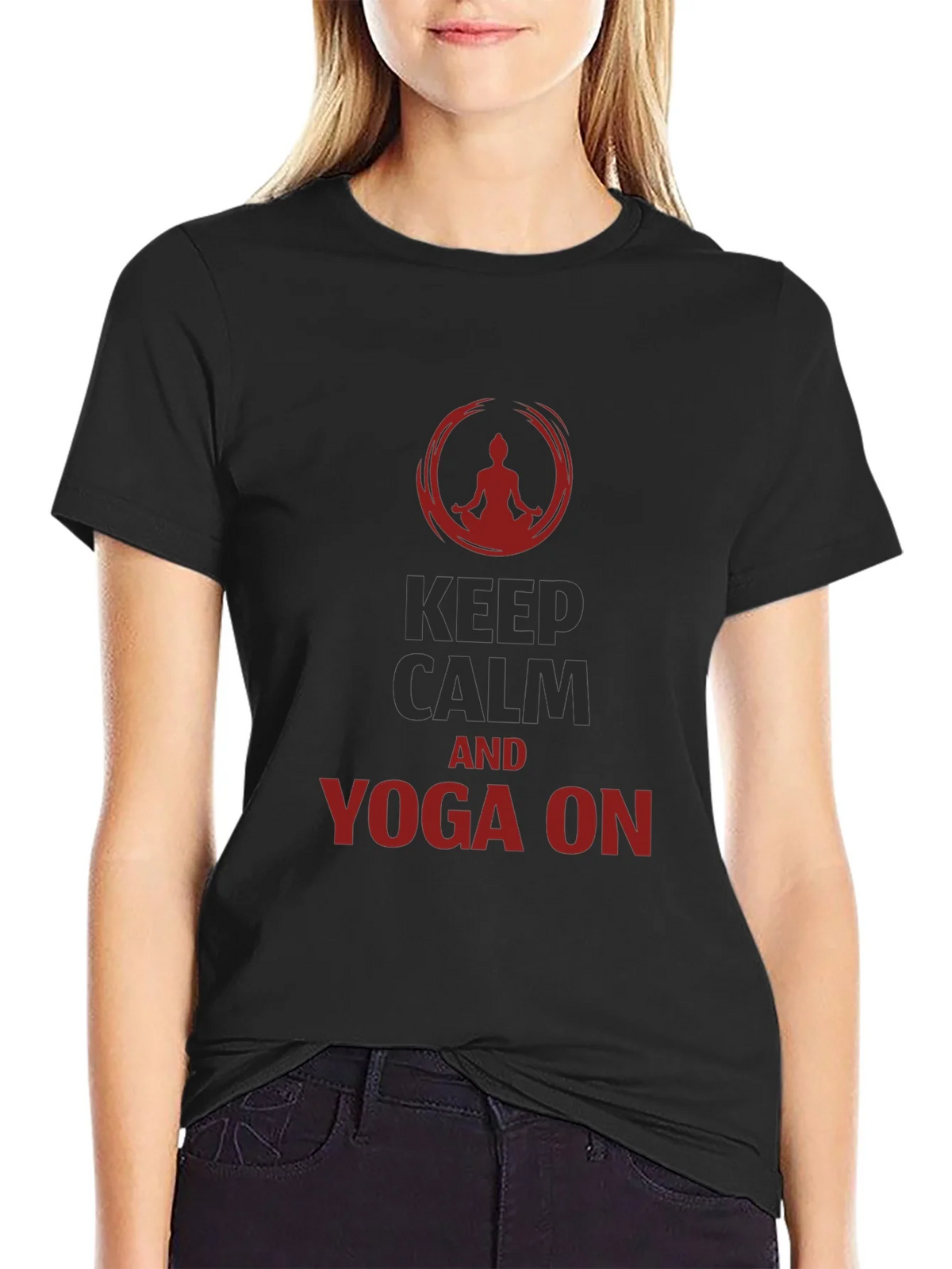 Keep Calm Yoga T-Shirt - Mens Black Tee product image 2