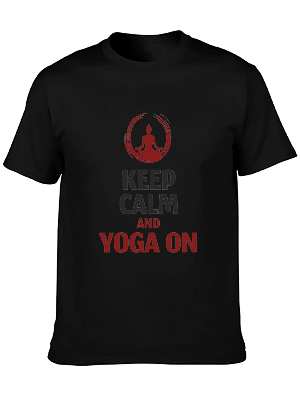 Keep Calm Yoga T-Shirt - Mens Black Tee product image 3