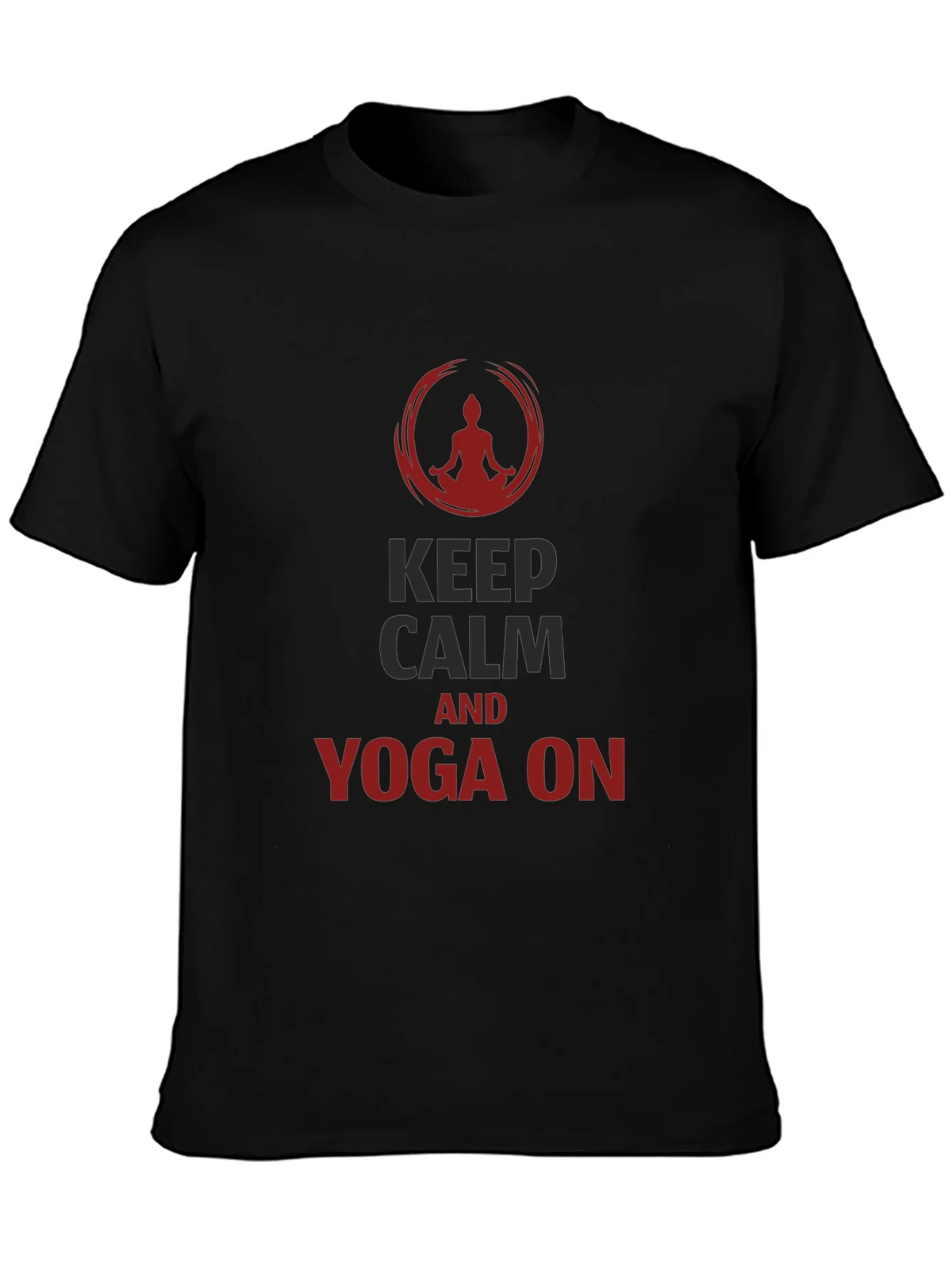 Keep Calm Yoga T-Shirt - Mens Black Tee product image 3