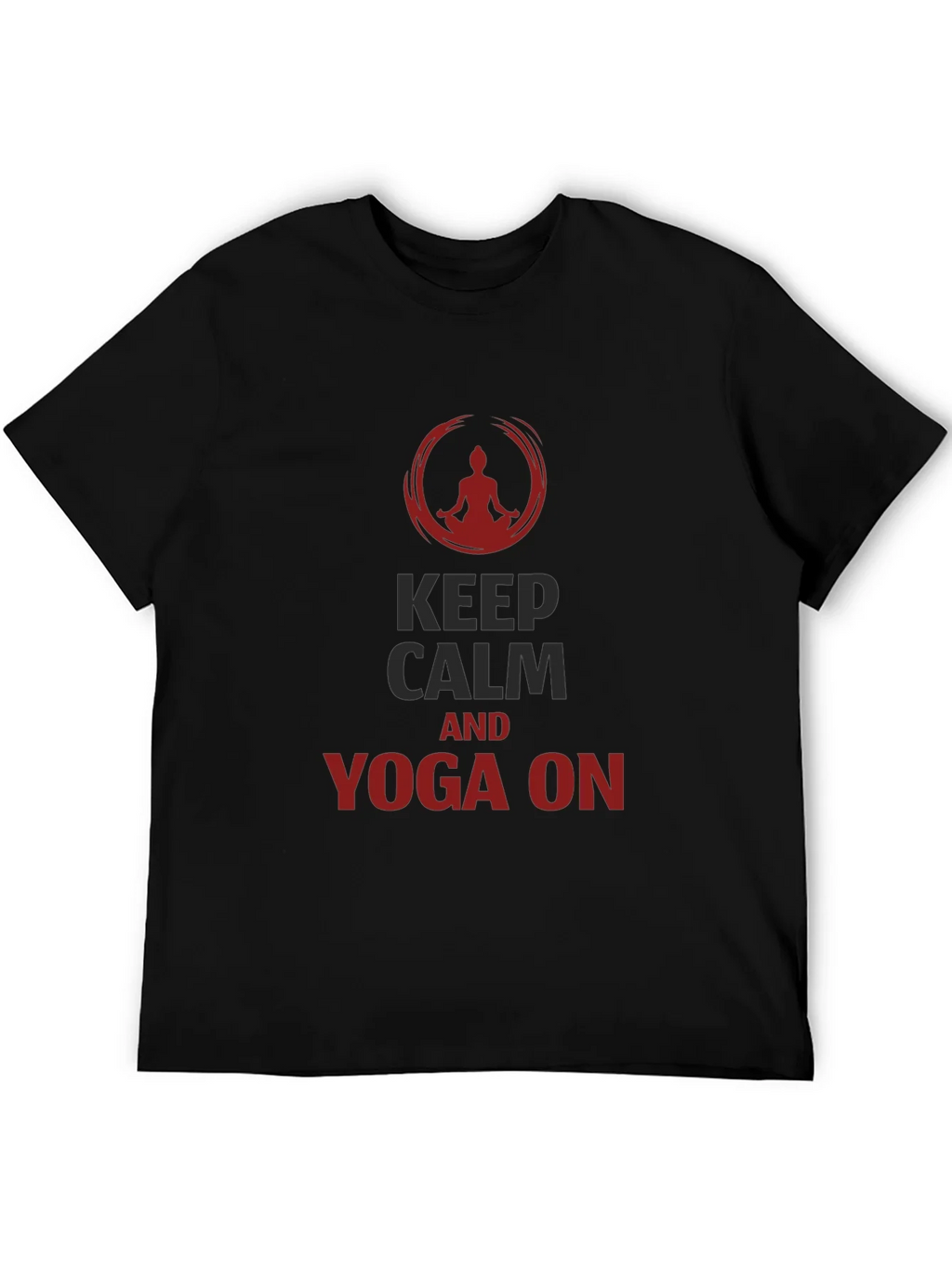 Keep Calm Yoga T-Shirt - Mens Black Tee product image 5