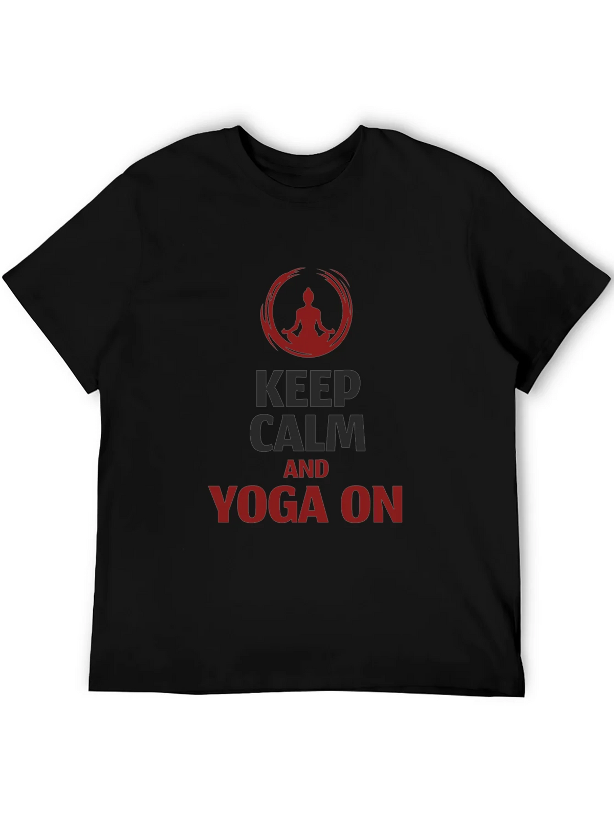 Keep Calm Yoga T-Shirt - Mens Black Tee product image 5