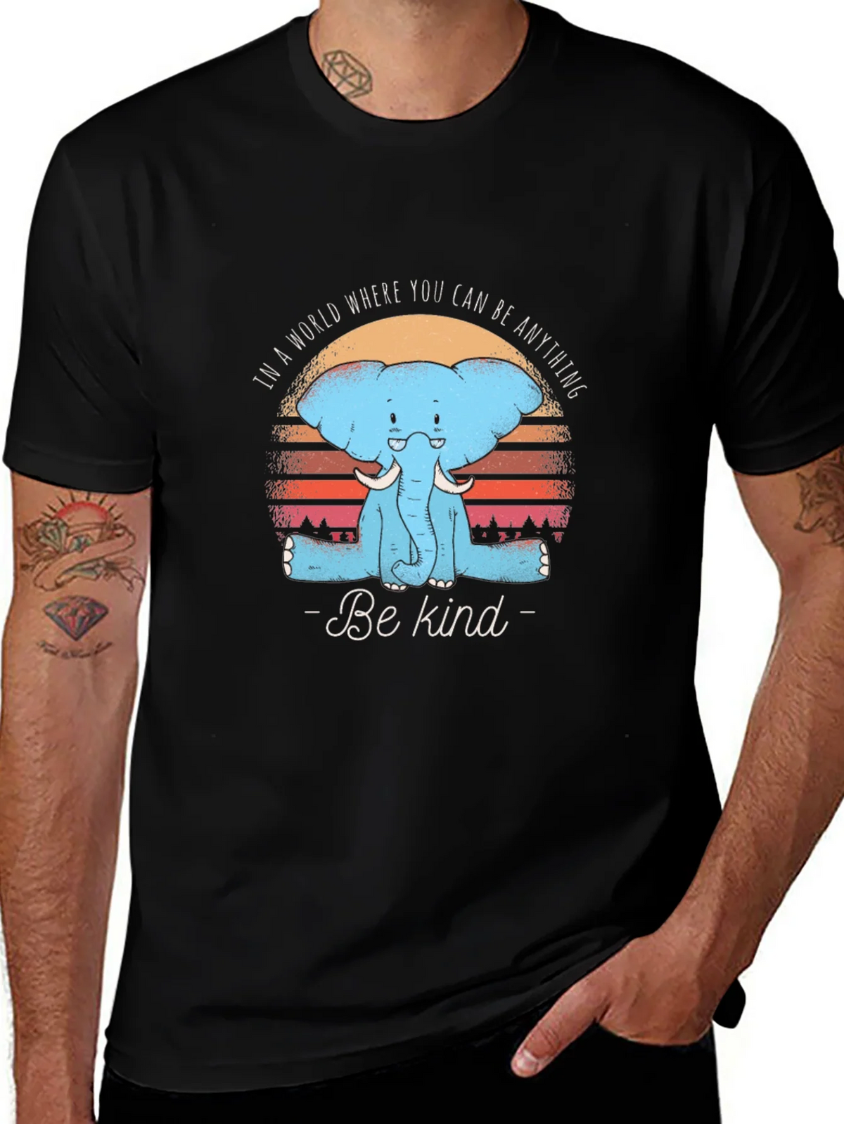 Be Kind Elephant Graphic T-Shirt product image 1