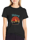 Hiking and Pizza Graphic T-Shirt product image 1