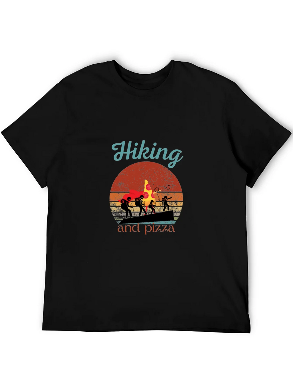 Hiking and Pizza Graphic T-Shirt product image 3