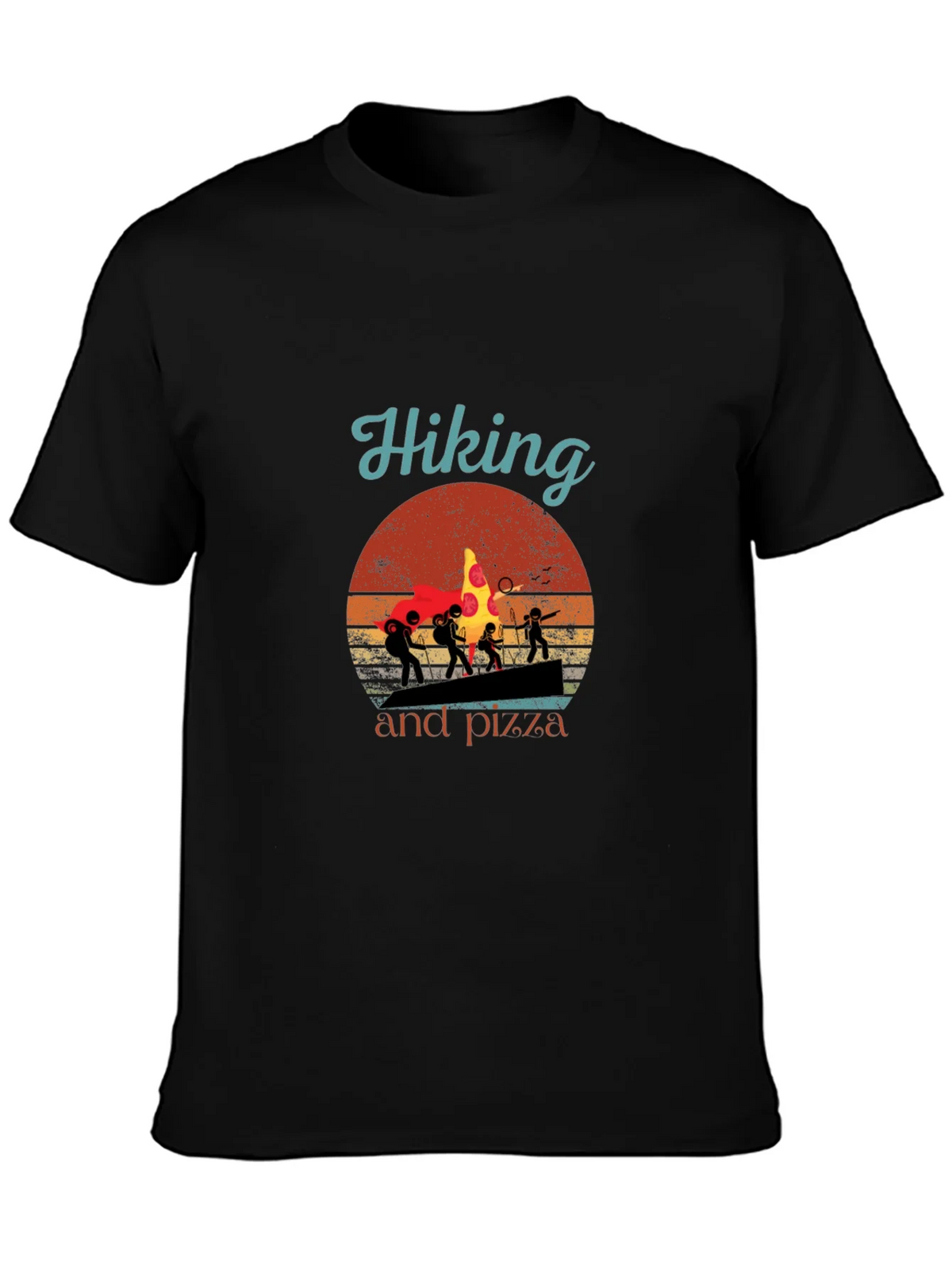 Hiking and Pizza Graphic T-Shirt product image 2