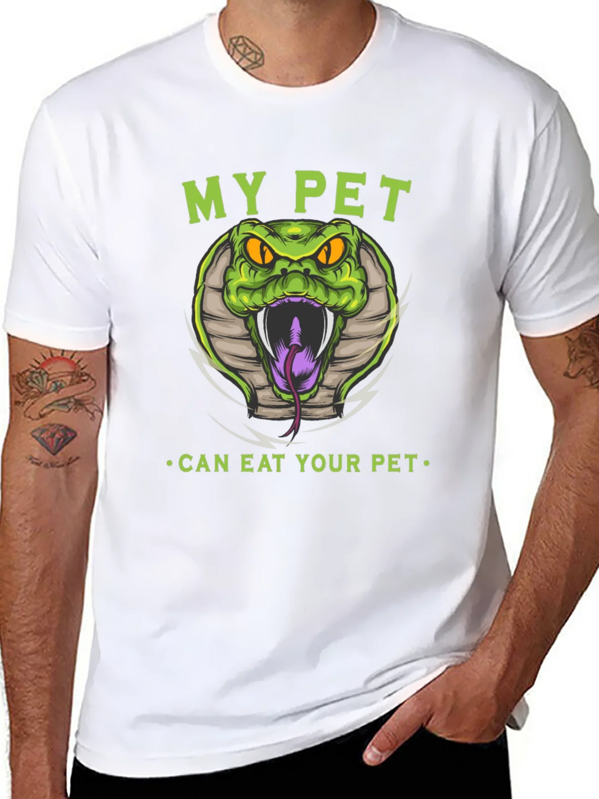 My Pet Snake T-Shirt - Can Eat Your Funny Tee product image 7