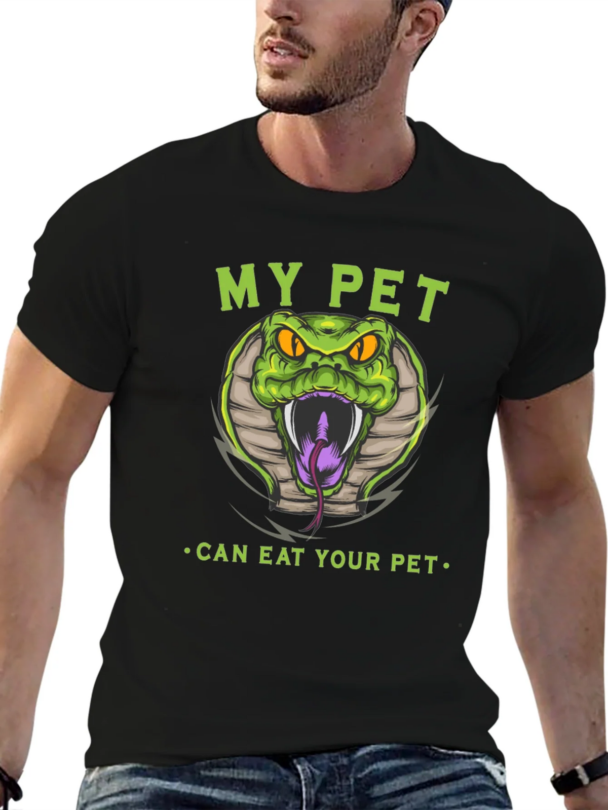My Pet Snake T-Shirt - Can Eat Your Funny Tee product image 6