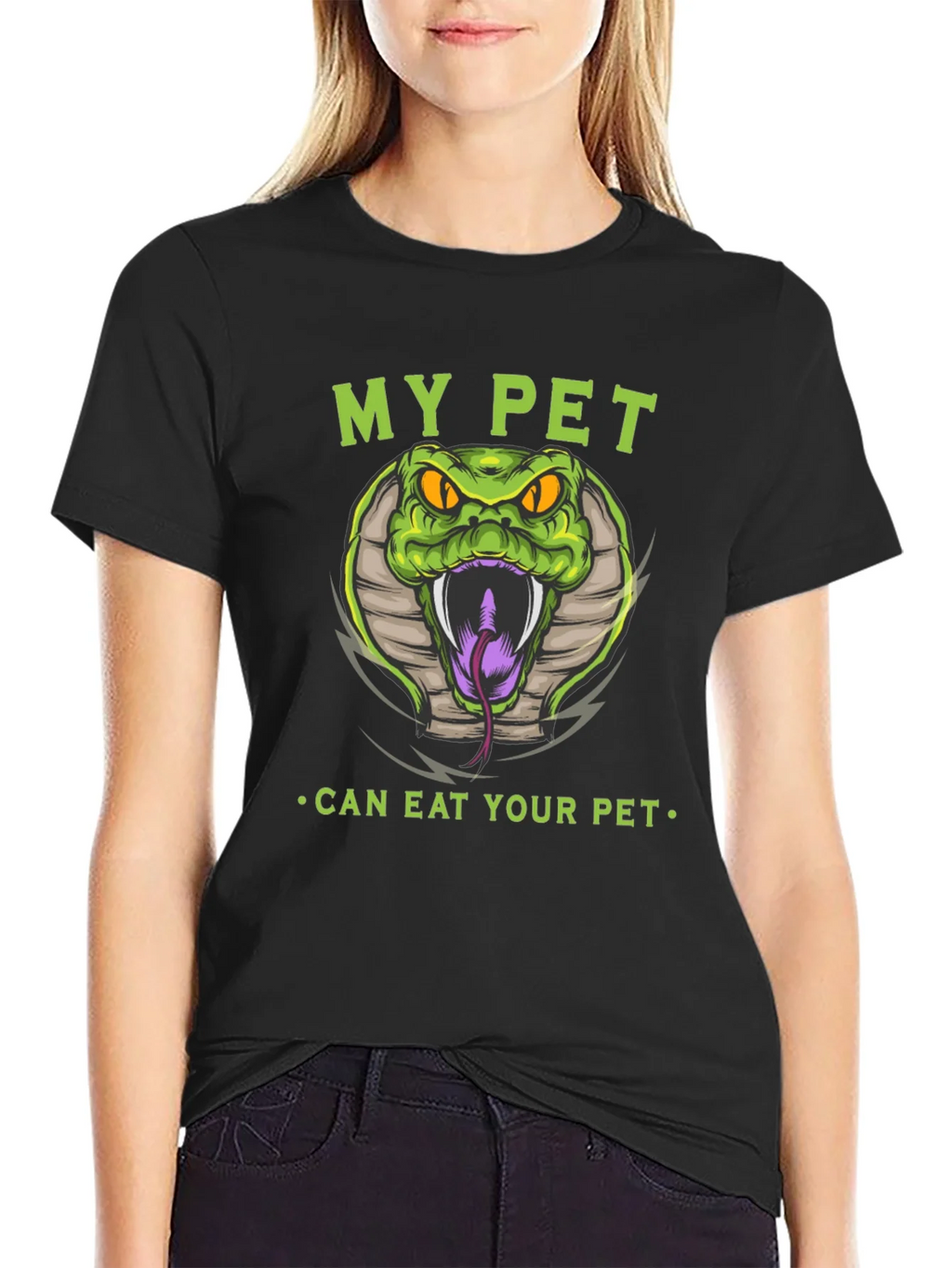 My Pet Snake T-Shirt - Can Eat Your Funny Tee product image 2