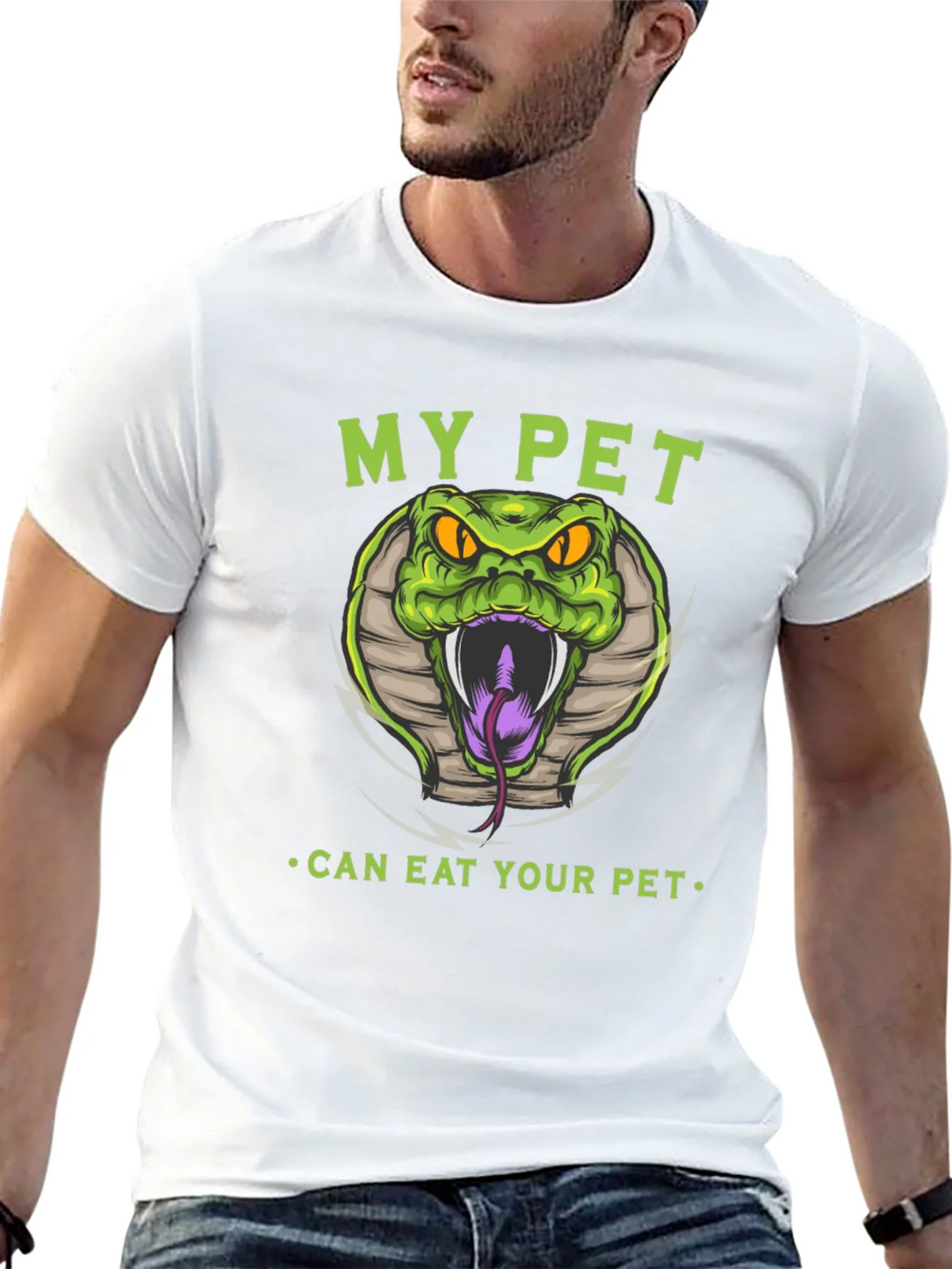 My Pet Snake T-Shirt - Can Eat Your Funny Tee product image 12