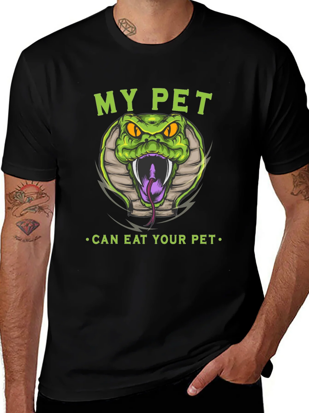 My Pet Snake T-Shirt - Can Eat Your Funny Tee product image 1