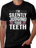 Silently Judging Your Teeth Graphic Novelty T-Shirt product image 1