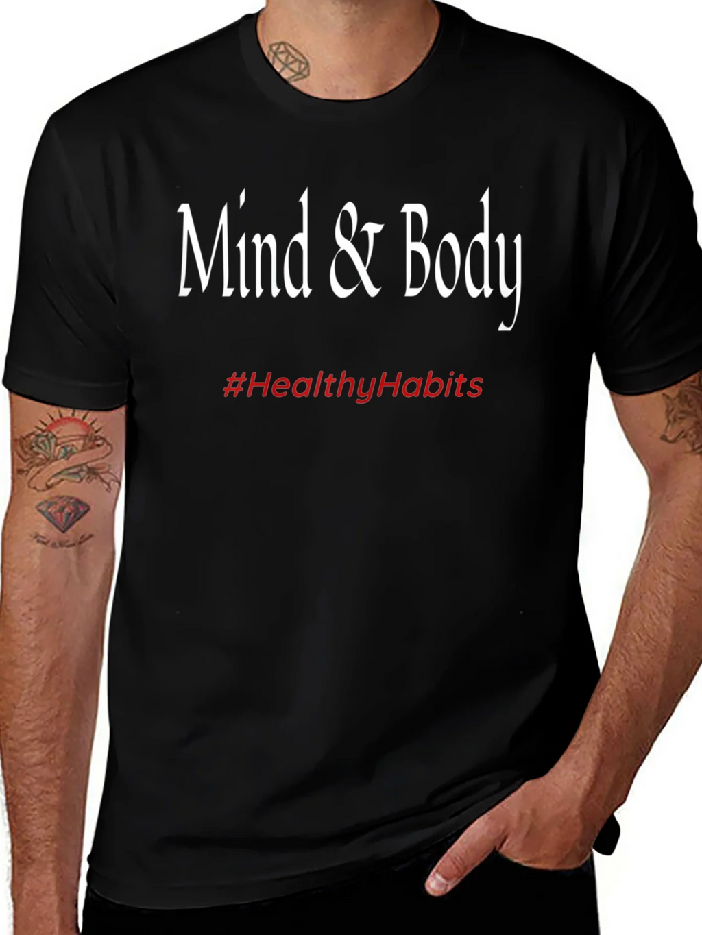 Mind & Body Tee - Healthy Habits Black T-Shirt product image 1
