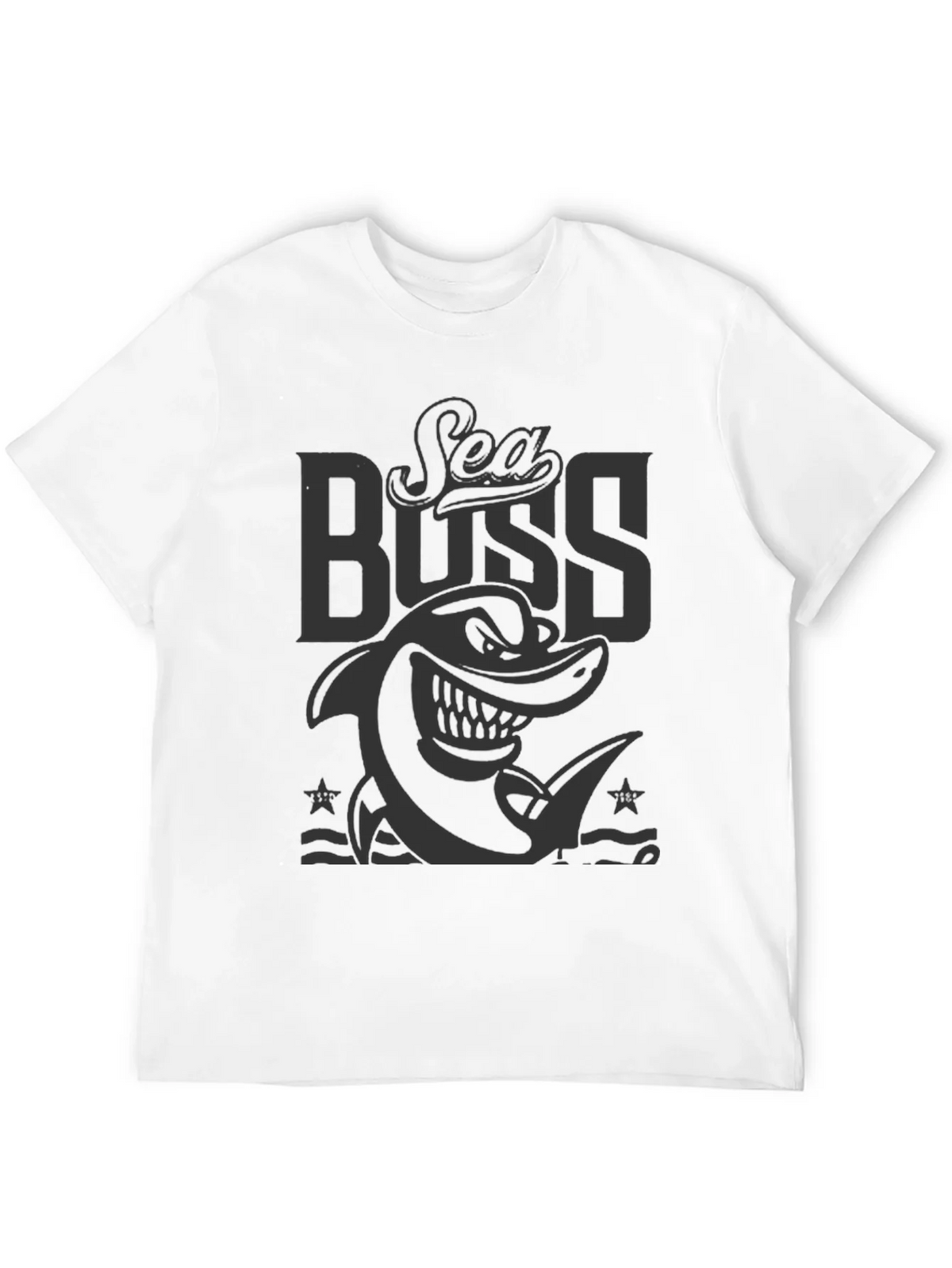 Sea Boss Graphic T-Shirt - Black Cotton Tee product image 4