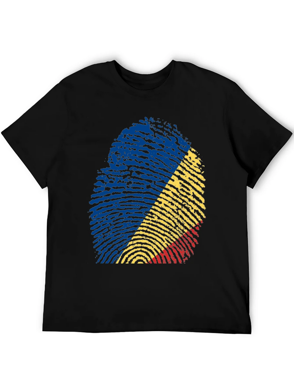 Romania Flag Fingerprint T-Shirt product image 4