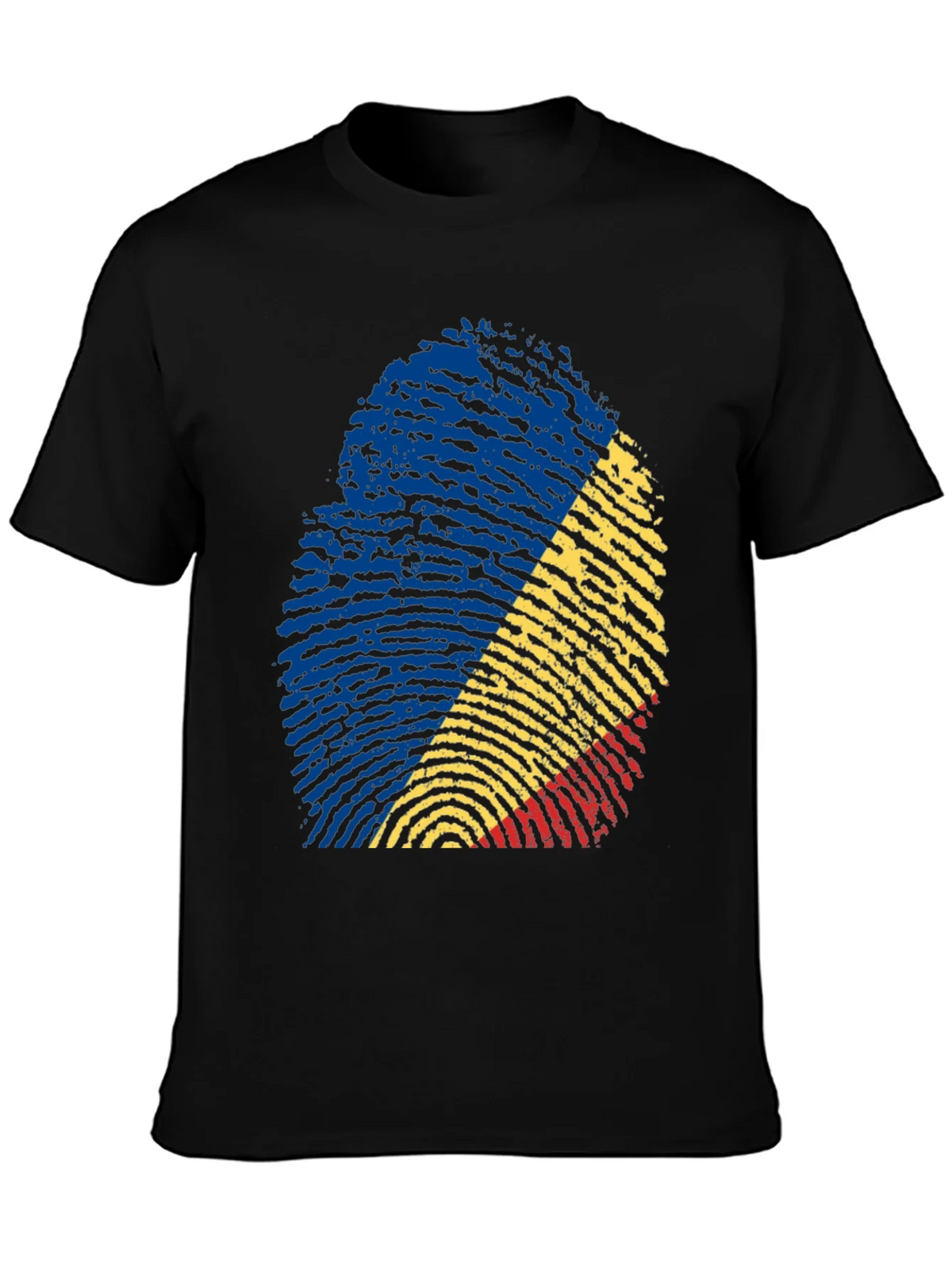 Romania Flag Fingerprint T-Shirt product image 2