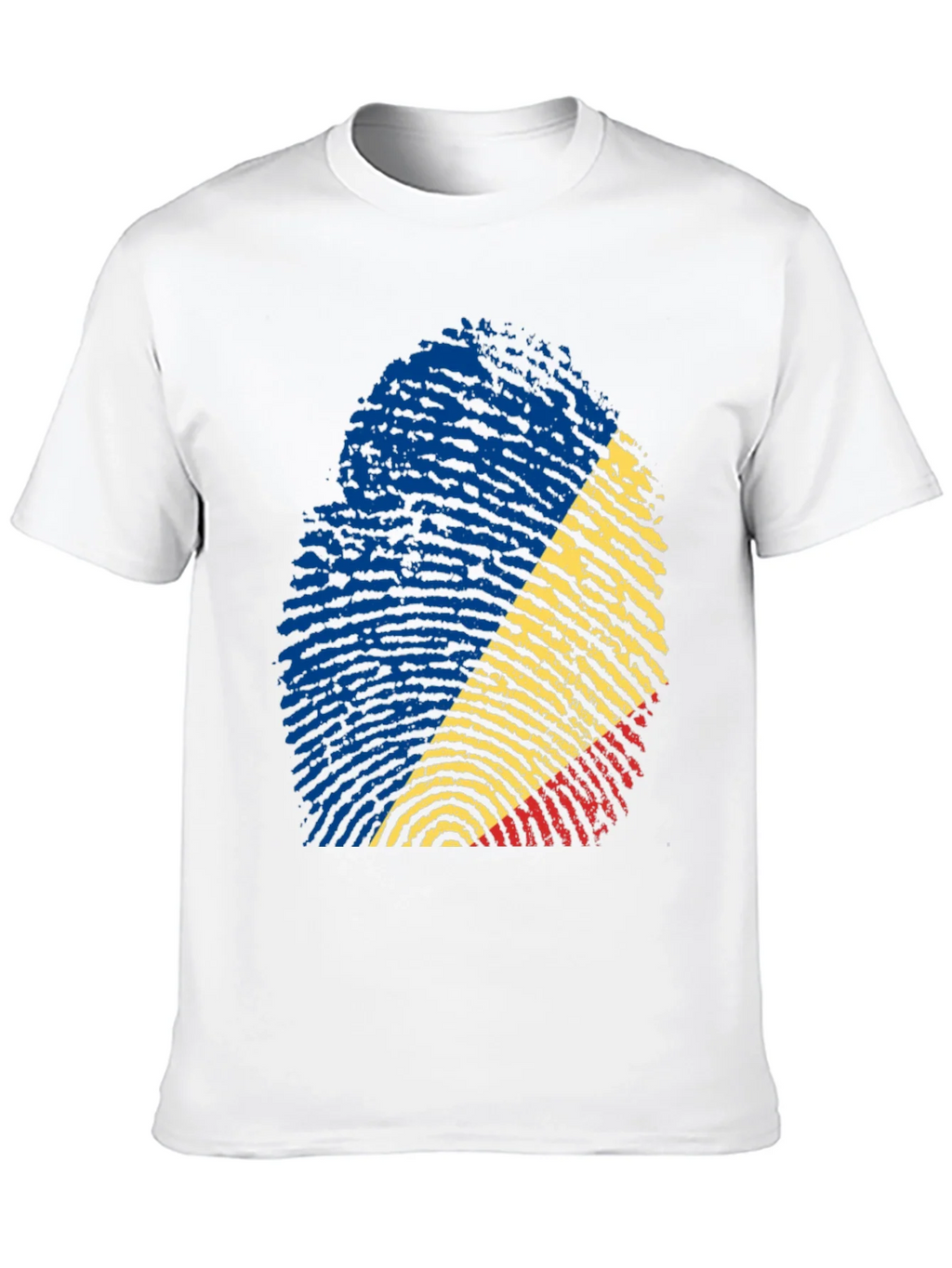 Romania Flag Fingerprint T-Shirt product image 7