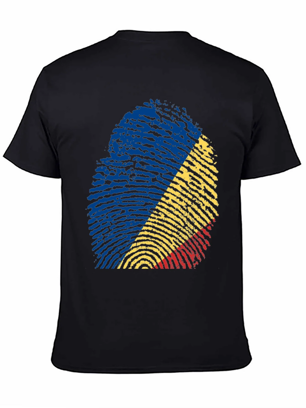 Romania Flag Fingerprint T-Shirt product image 3