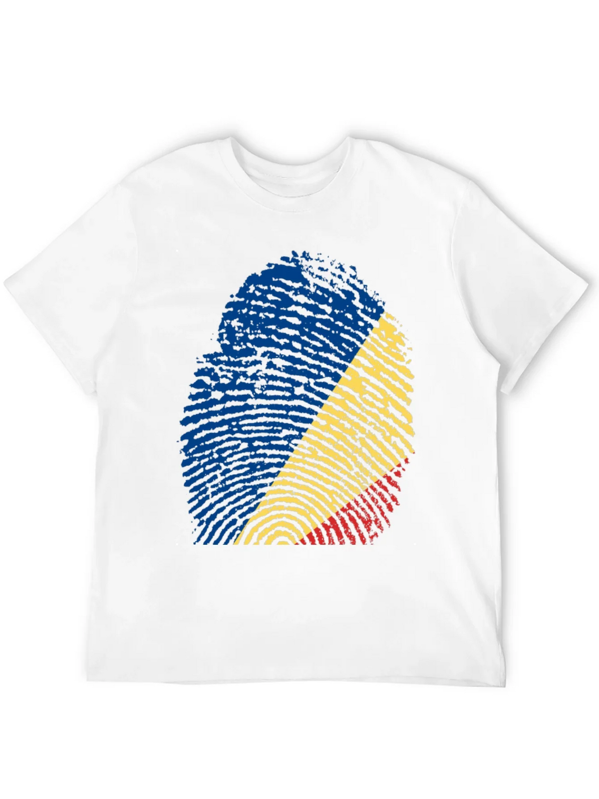 Romania Flag Fingerprint T-Shirt product image 9