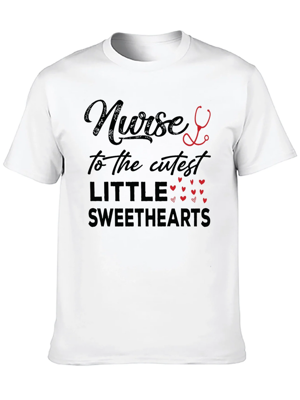 Nurse to the Cutest Sweethearts Black T-Shirt product image 8