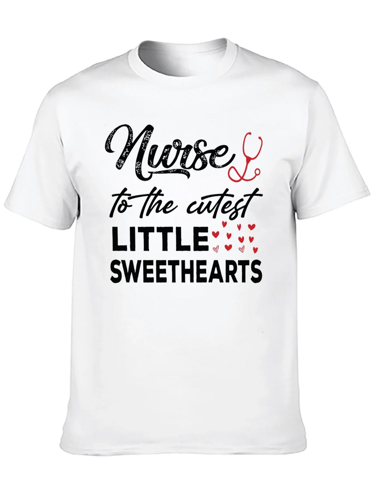Nurse to the Cutest Sweethearts Black T-Shirt product image 8