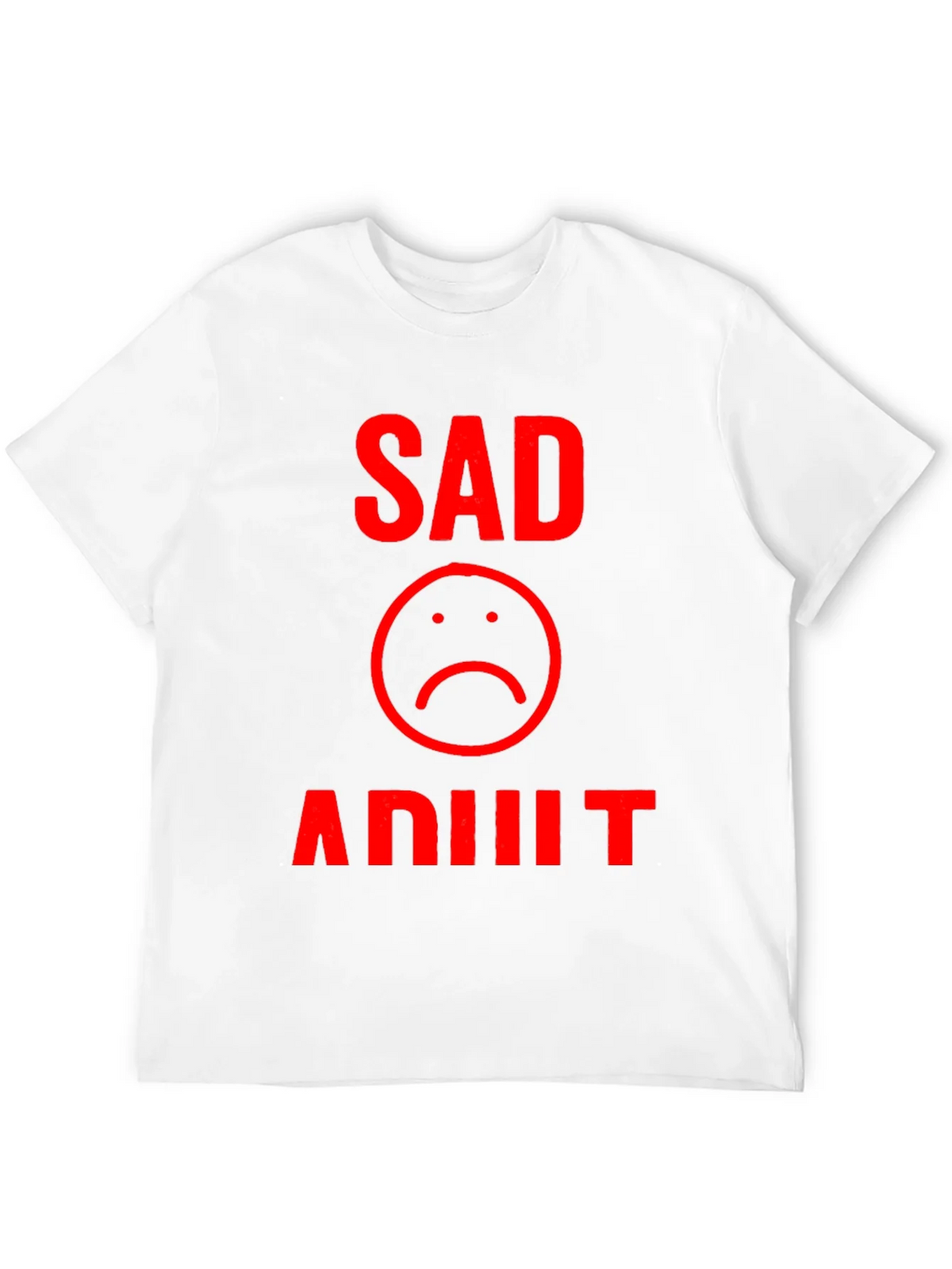 Sad Adult Graphic T-Shirt - Black product image 11