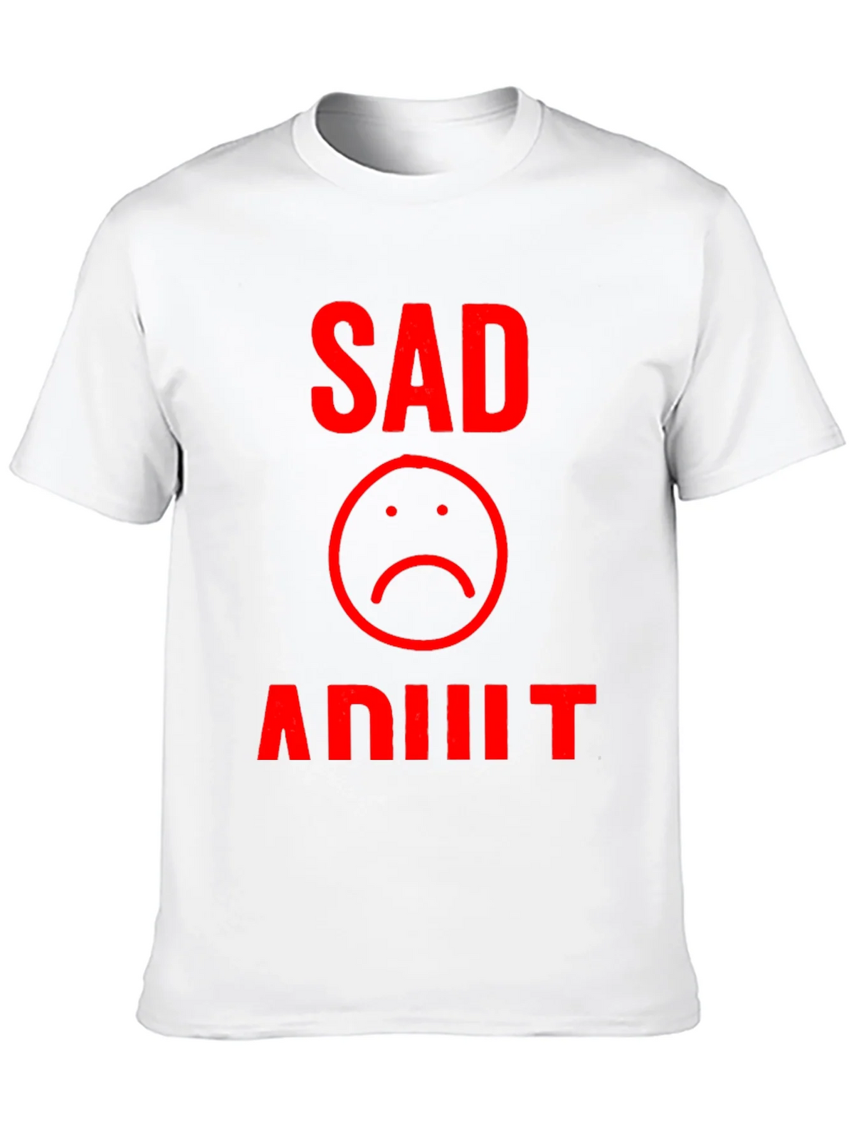 Sad Adult Graphic T-Shirt - Black product image 9