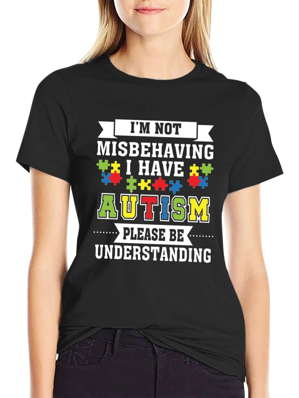 Autism Awareness Graphic Tee - Im Not Misbehaving product image 2