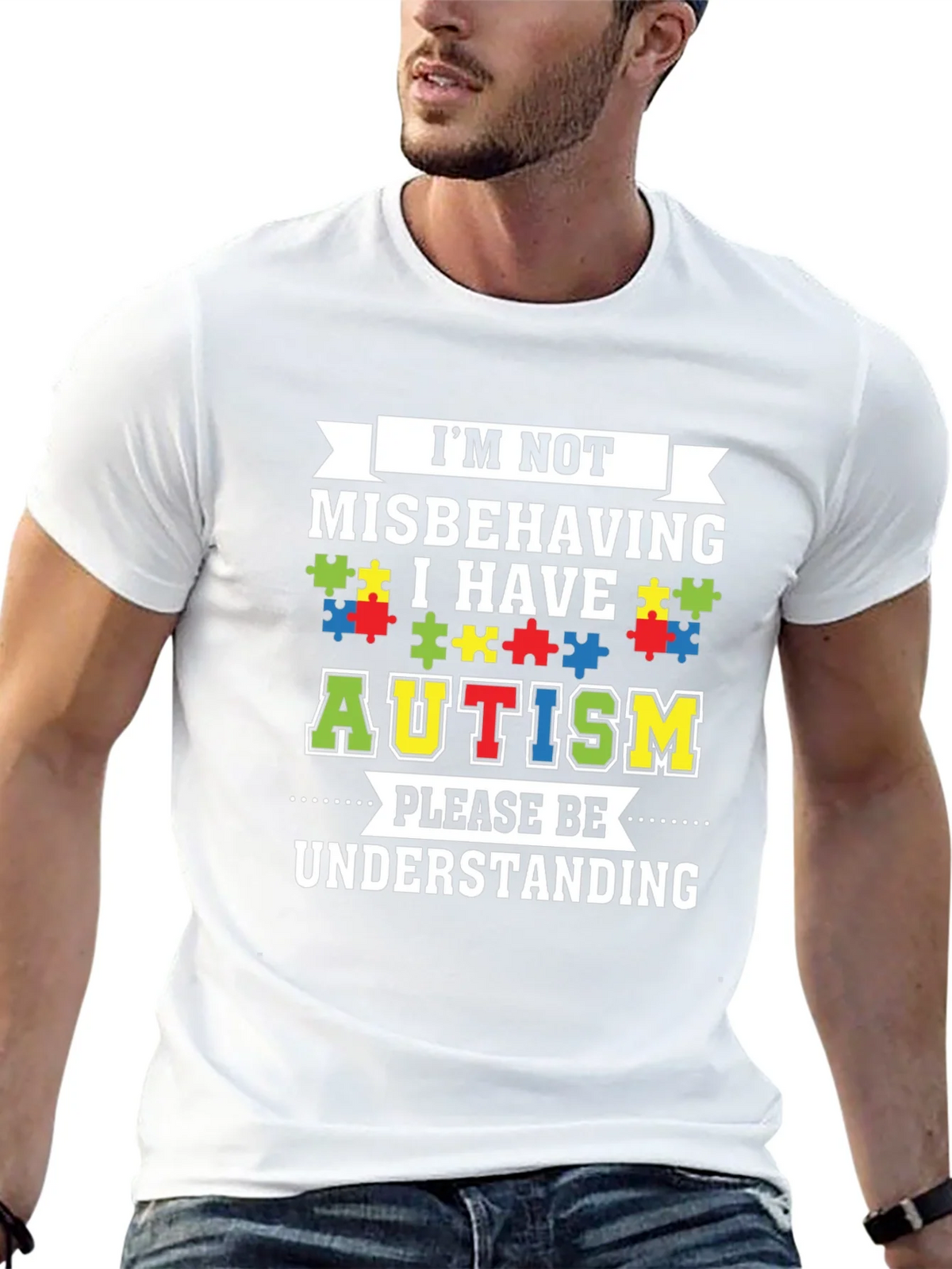 Autism Awareness Graphic Tee - Im Not Misbehaving product image 12