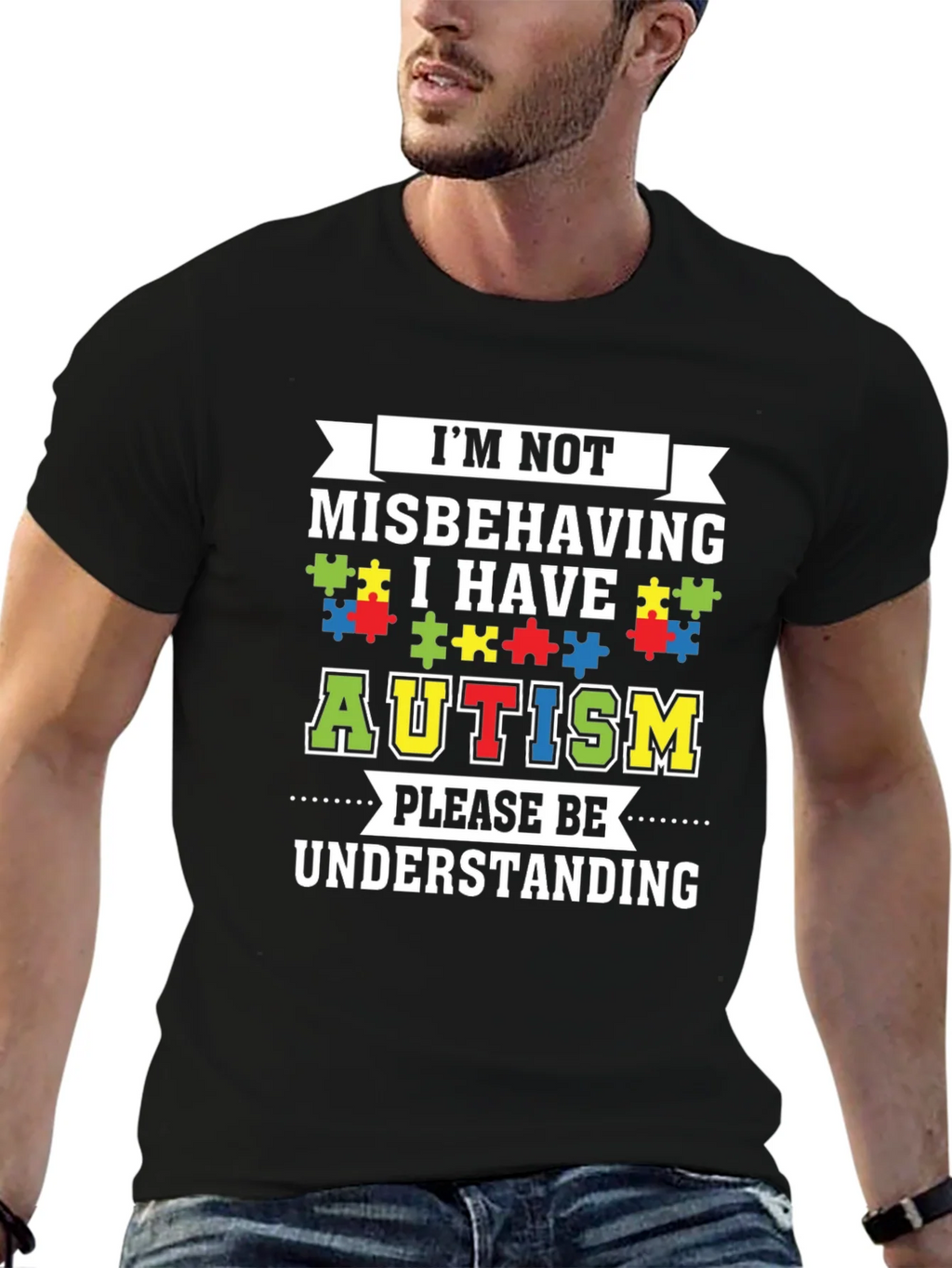 Autism Awareness Graphic Tee - Im Not Misbehaving product image 6