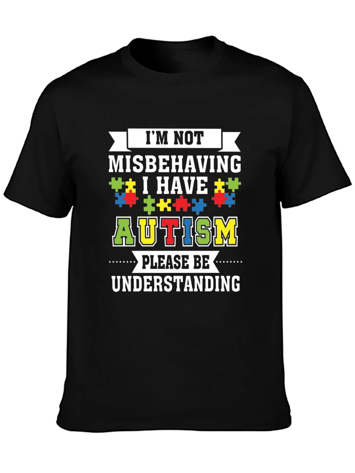 Autism Awareness Graphic Tee - Im Not Misbehaving product image 3