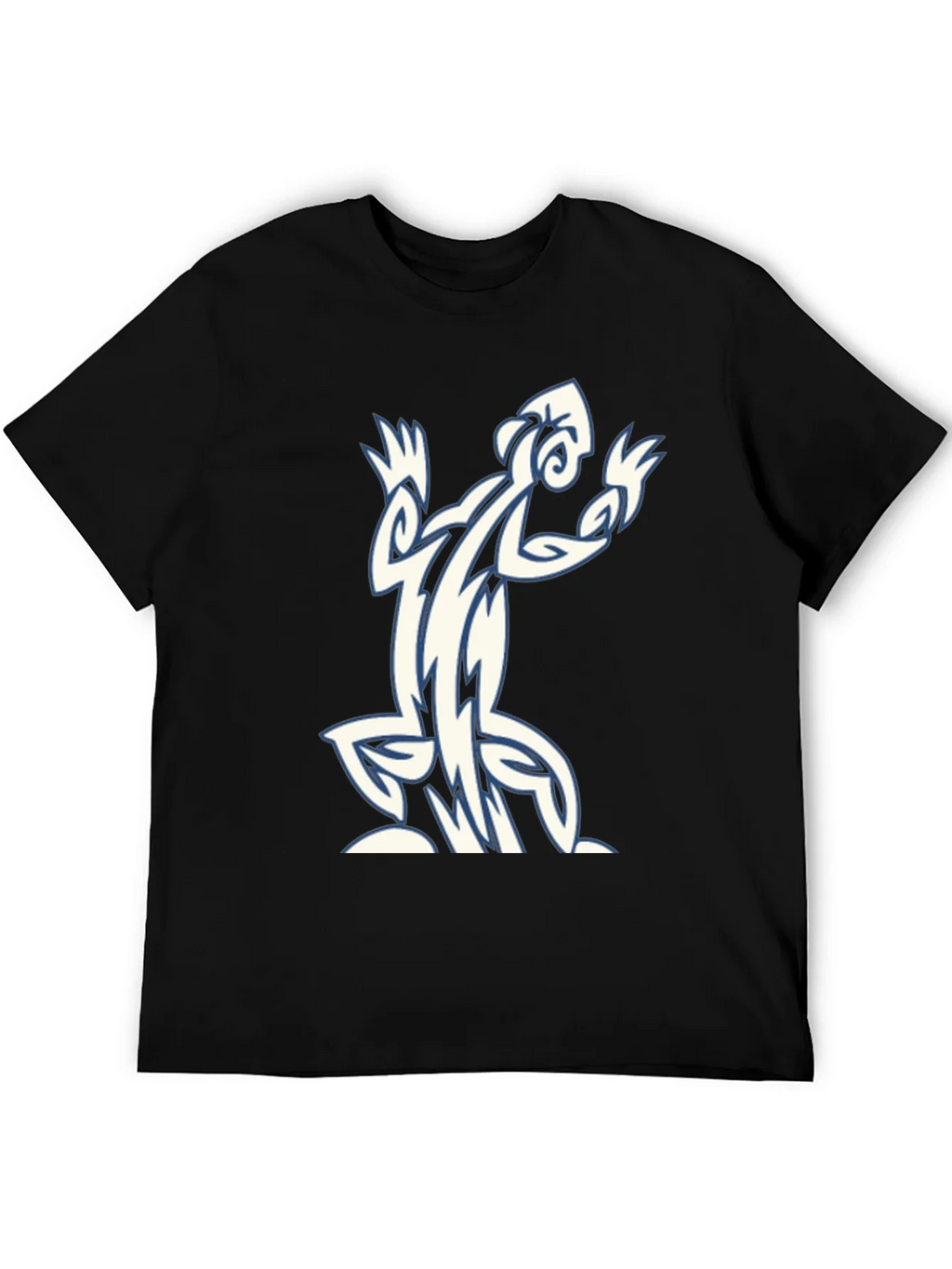 Tribal Lizard Graphic Black T-Shirt product image 5