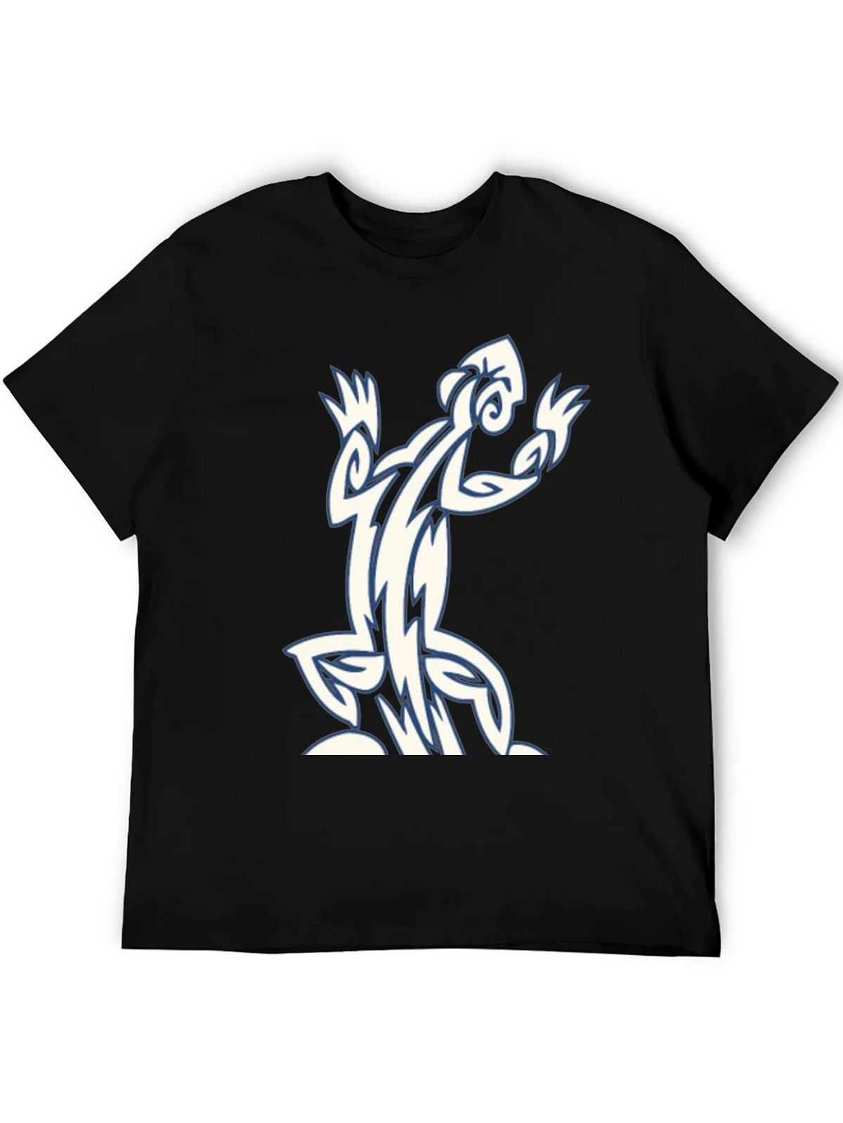 Tribal Lizard Graphic Black T-Shirt product image 5
