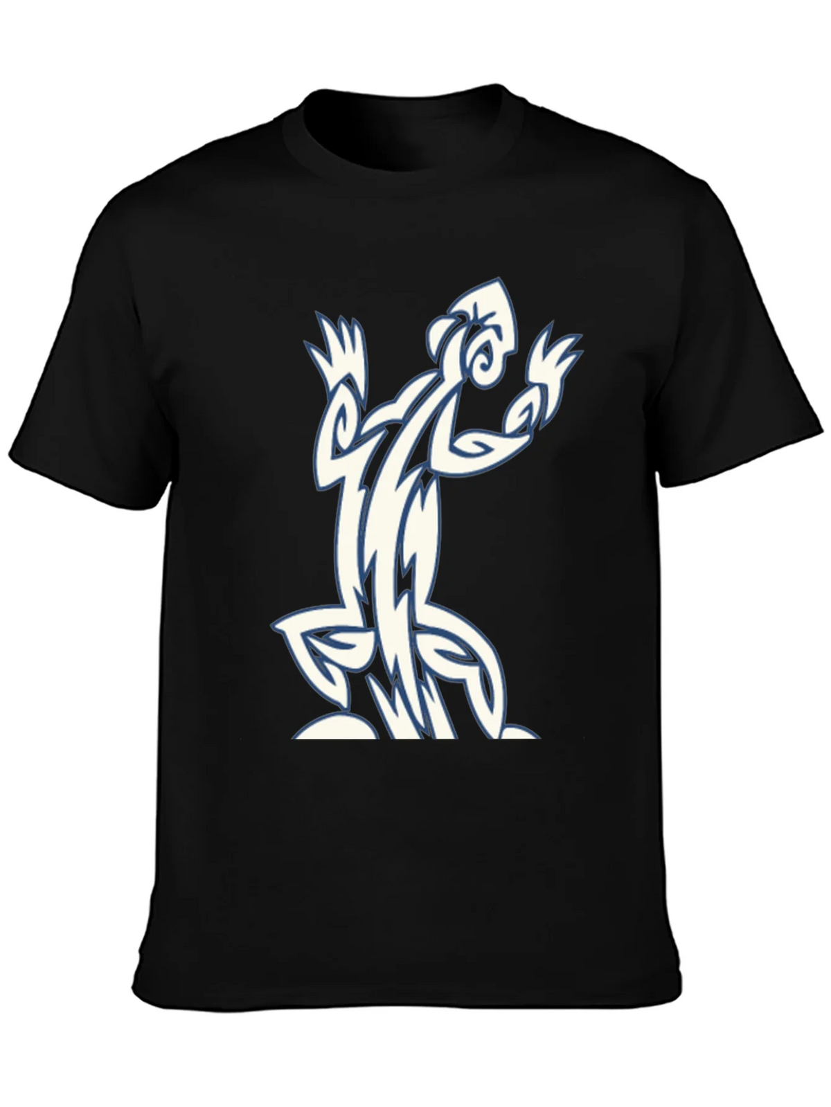 Tribal Lizard Graphic Black T-Shirt product image 3