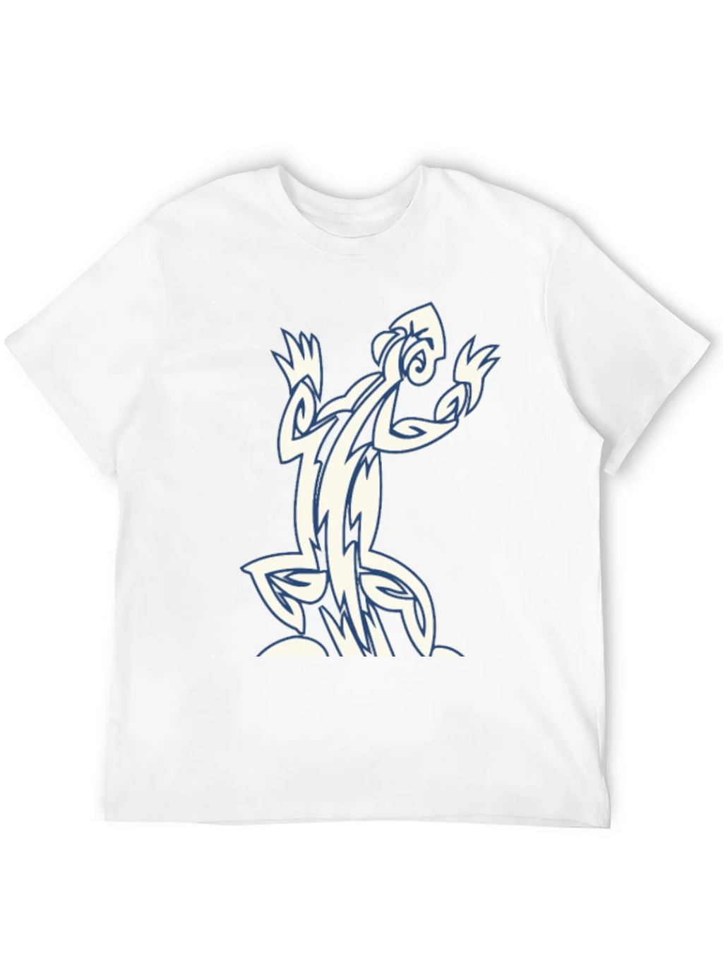 Tribal Lizard Graphic Black T-Shirt product image 11