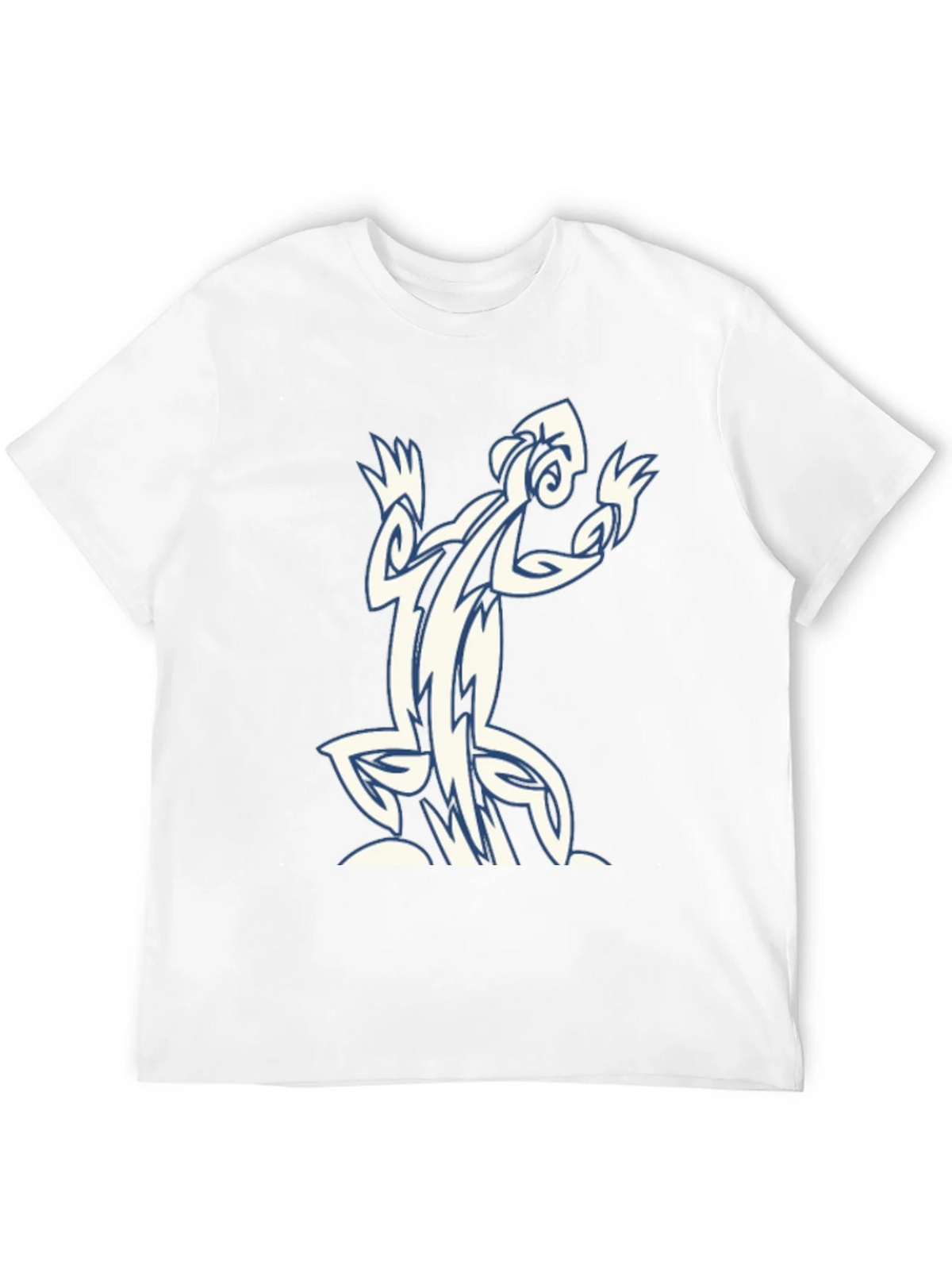 Tribal Lizard Graphic Black T-Shirt product image 11