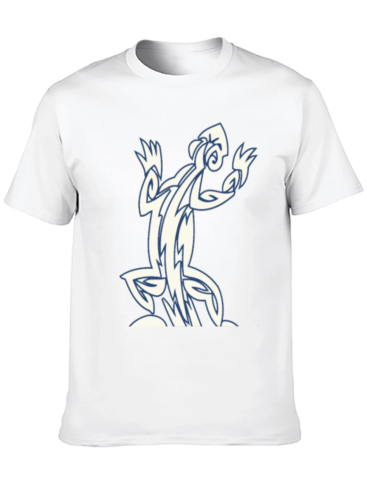 Tribal Lizard Graphic Black T-Shirt product image 9