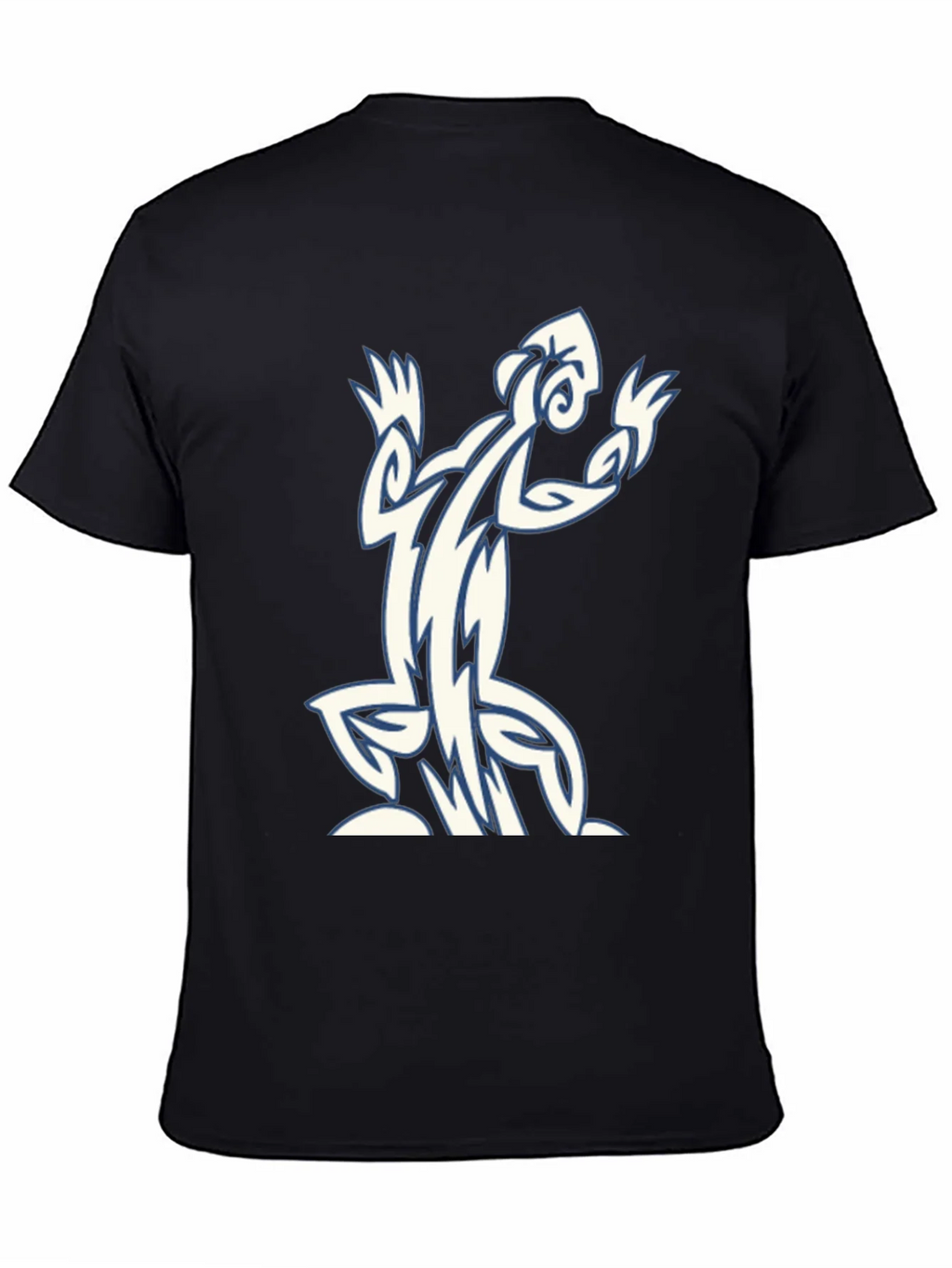 Tribal Lizard Graphic Black T-Shirt product image 4