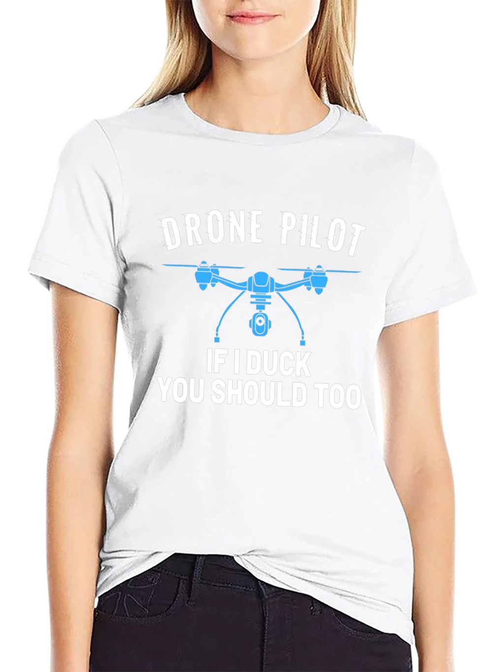 Drone Pilot Graphic T-Shirt - If I Duck You Should Too! product image 3