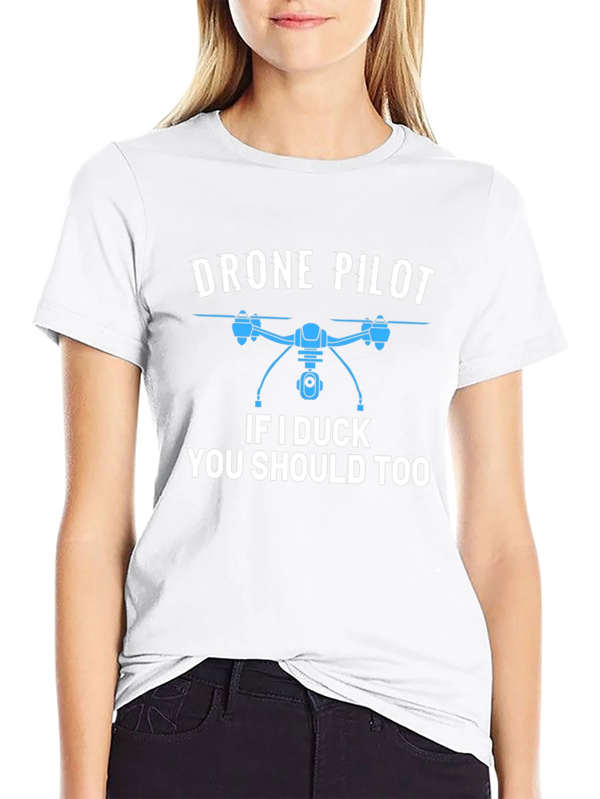 Drone Pilot Graphic T-Shirt - If I Duck You Should Too! product image 3