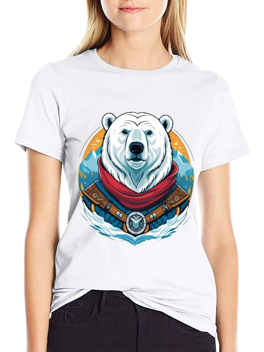 Polar Bear T-Shirt Graphic Tee Crew Neck product image 8
